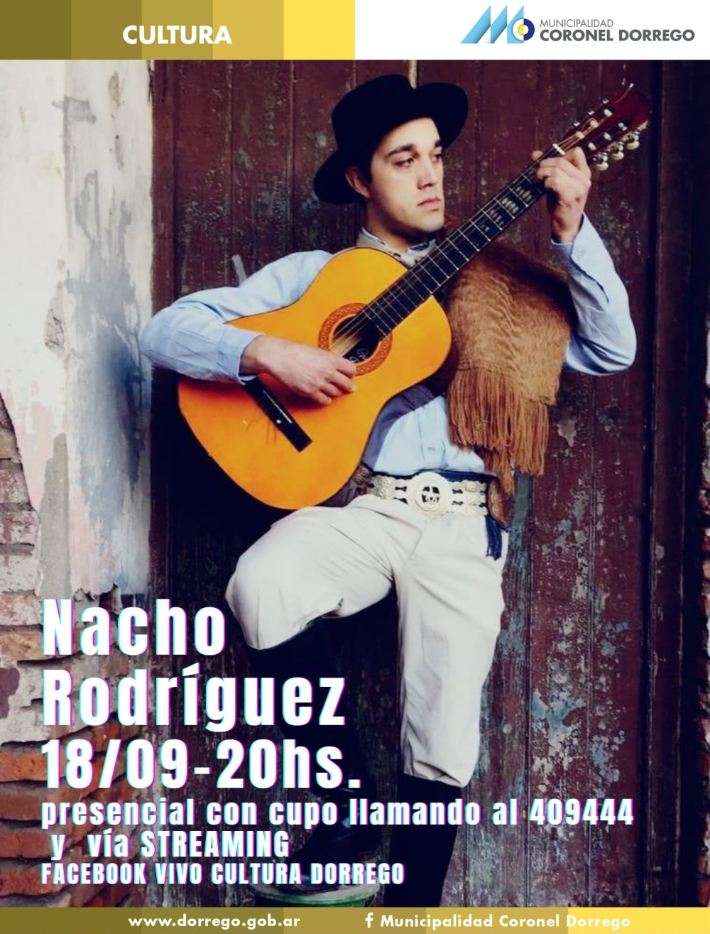  Nacho Rodríguez actuará en el Centro Cultural