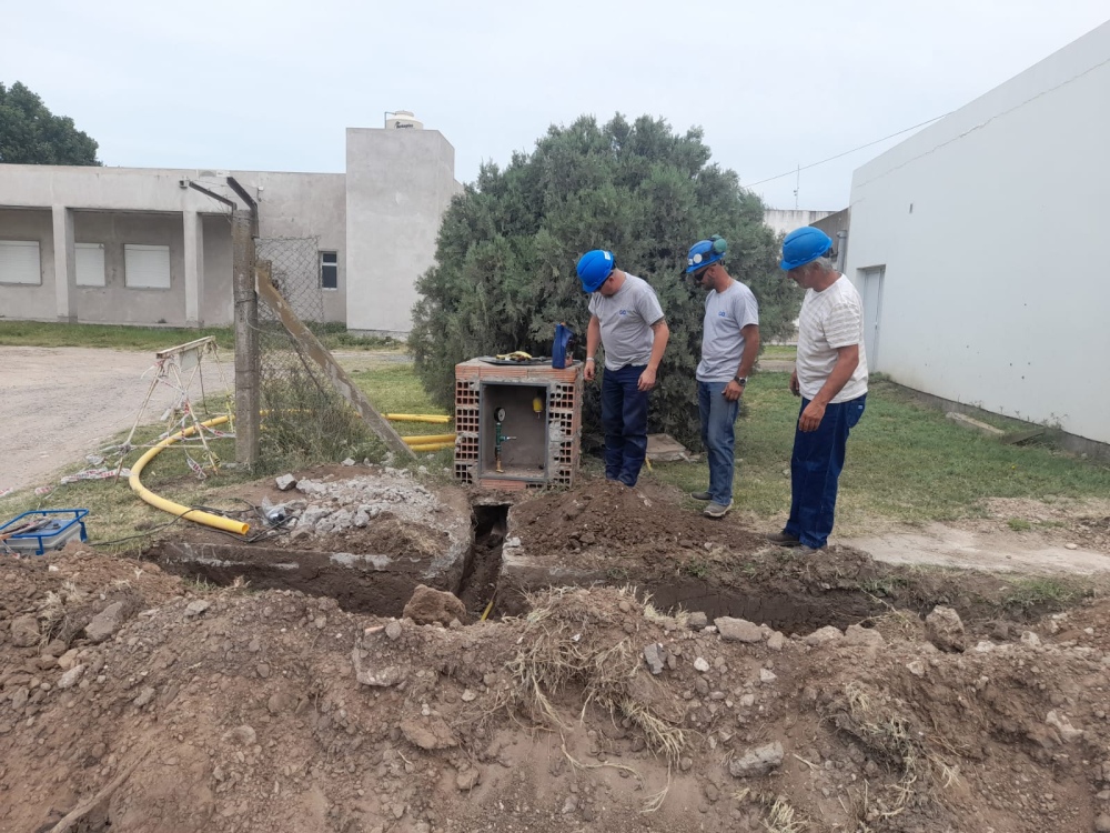 Se conectó una red de gas para el Hospital Municipal de Coronel Dorrego