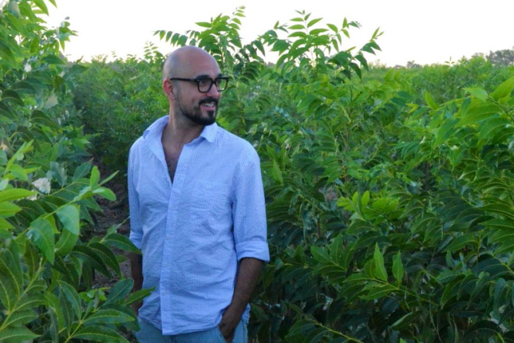 Abel Pintos, en su nueva faceta como productor rural, apostó a un cultivo poco habitual en territorio bonaerense