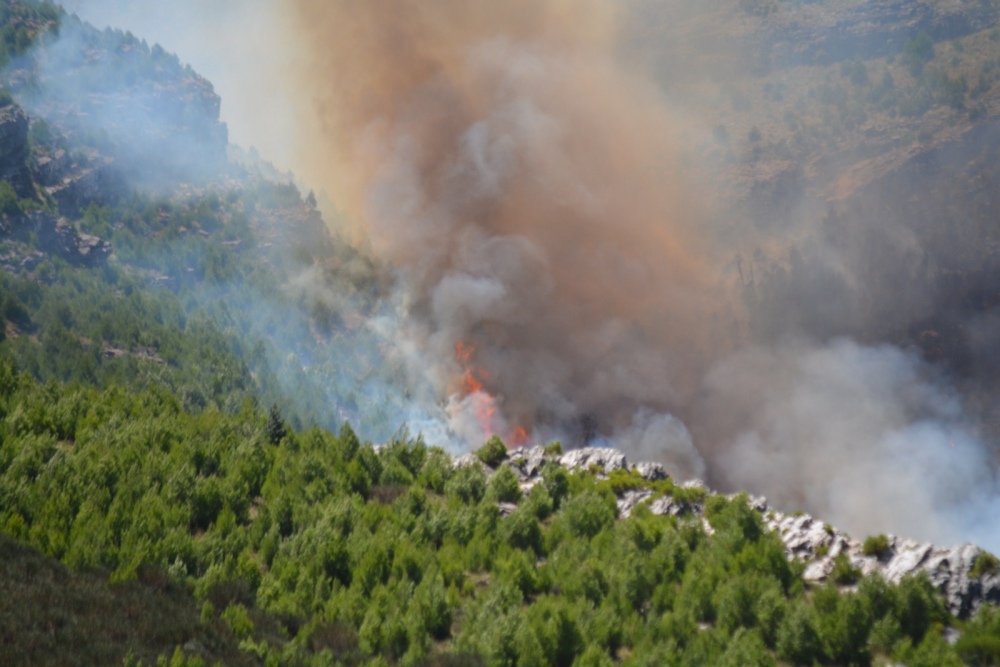 Se agrava el incendio desatado en Sierra de la Ventana
