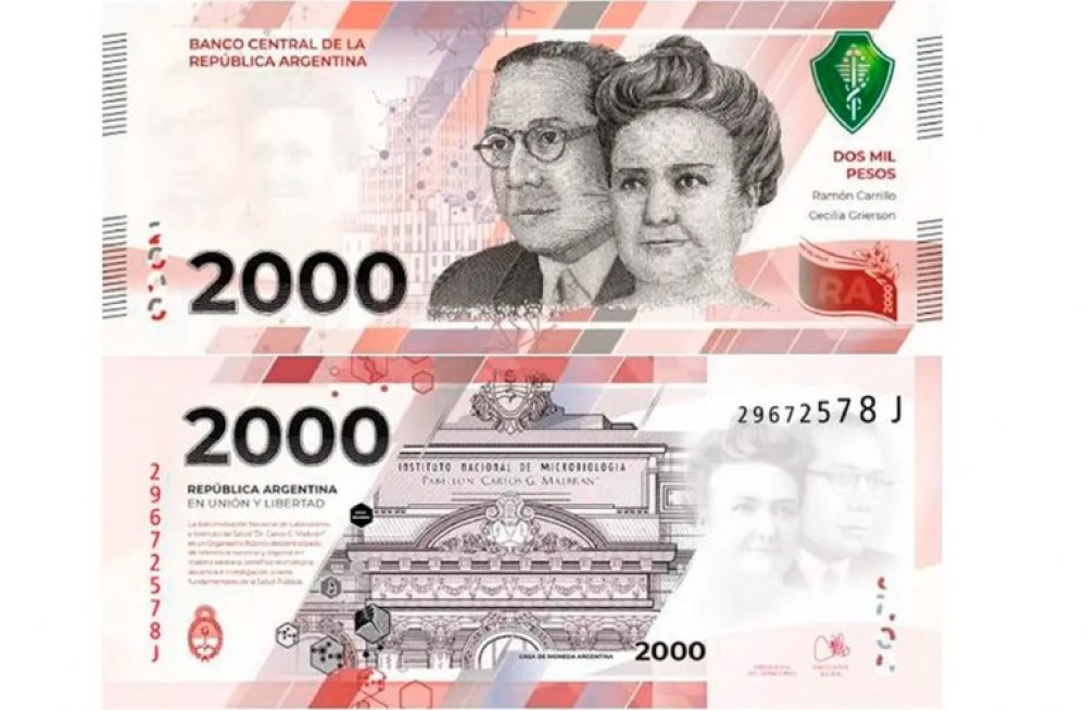 Billete de $ 2.000: el Banco Central ya lo puso en circulación