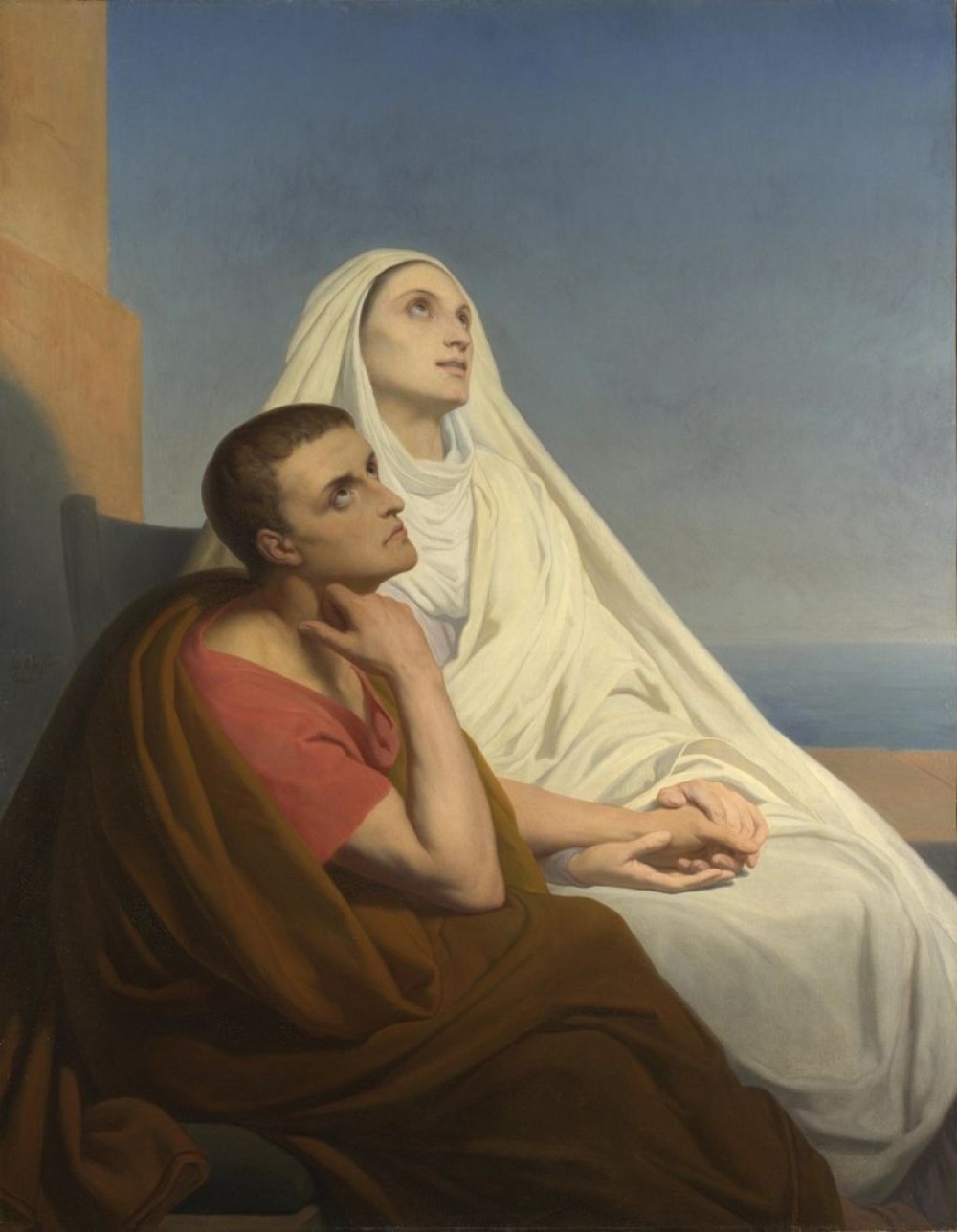 Santos Agustín y Mónica, 1854. Artista: Ary Scheffer / Getty Images