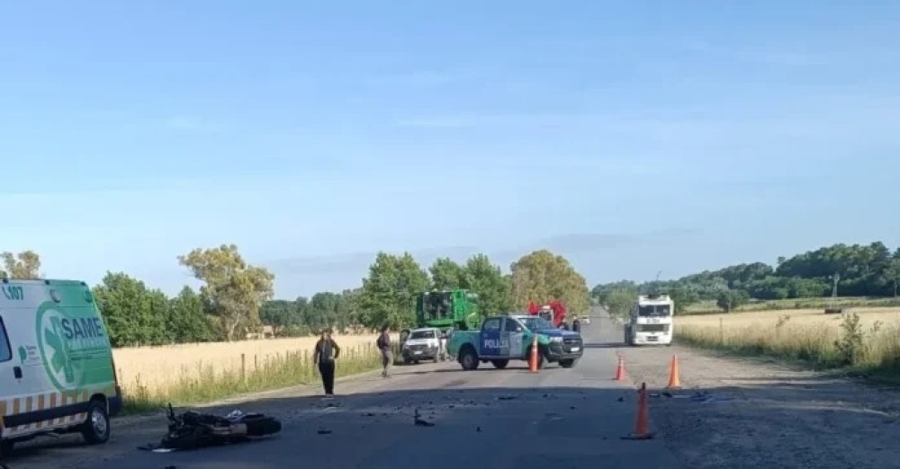 Olavarría: un hombre murió al chocar en motocicleta con una camioneta que manejaba su hermano
