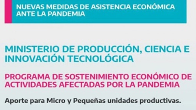 Programa de Sostenimiento Económico para actividades afectadas por la pandemia