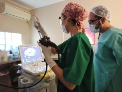 Se realizó por primera vez una biopsia por ecografía endoscópica en el Hospital Municipal