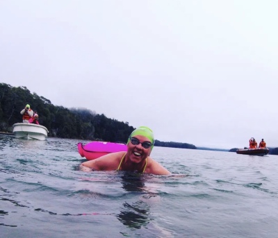 Daiana Farrer finalizó exitosamente su travesía de cruzar los 7 lagos