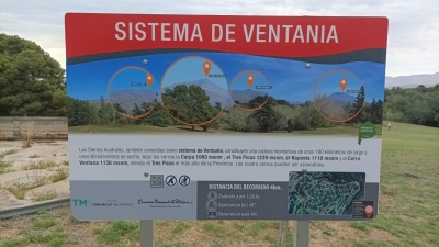 Nueva cartelería con referencias turísticas en Sierra de la Ventana