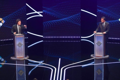 Massa y Milei cruzaron golpes en un picante debate presidencial