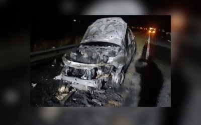Punta Alta: Salió a probar el auto que había comprado y se le incendió