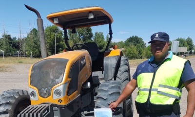 Villarino: Circulaba borracho por la Ruta 3 en un tractor