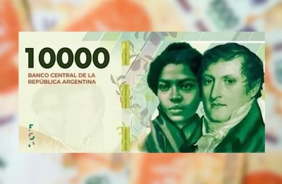 Comenzó a circular el nuevo billete de $10.000: cómo detectar uno falso